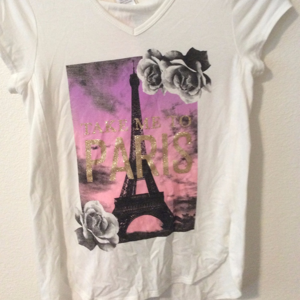 Take me to Paris Girls T shirt size L